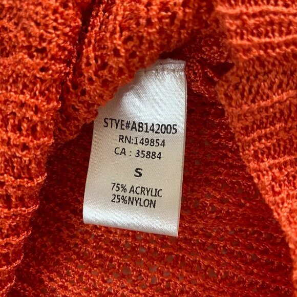 Sadie & Sage Knit Tank Top Orange Travel Vacation Resortwear Women's Size S - Picture 6 of 7